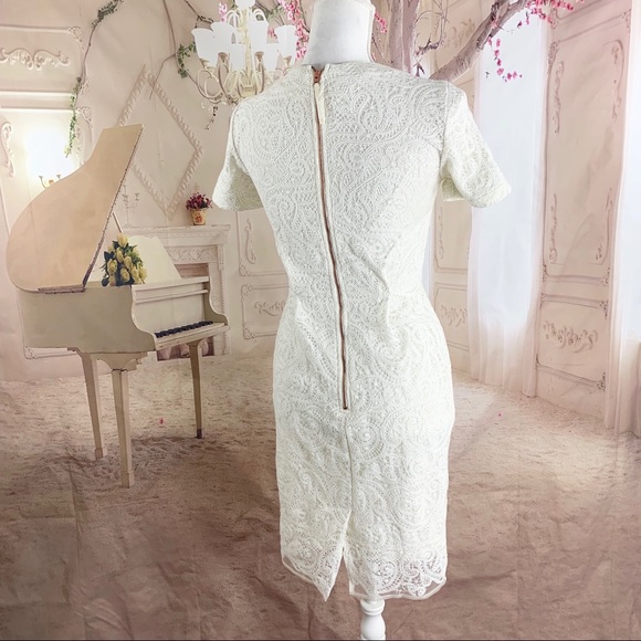 TopShop Ivory Lace Mesh Dress - Picture 5 of 9